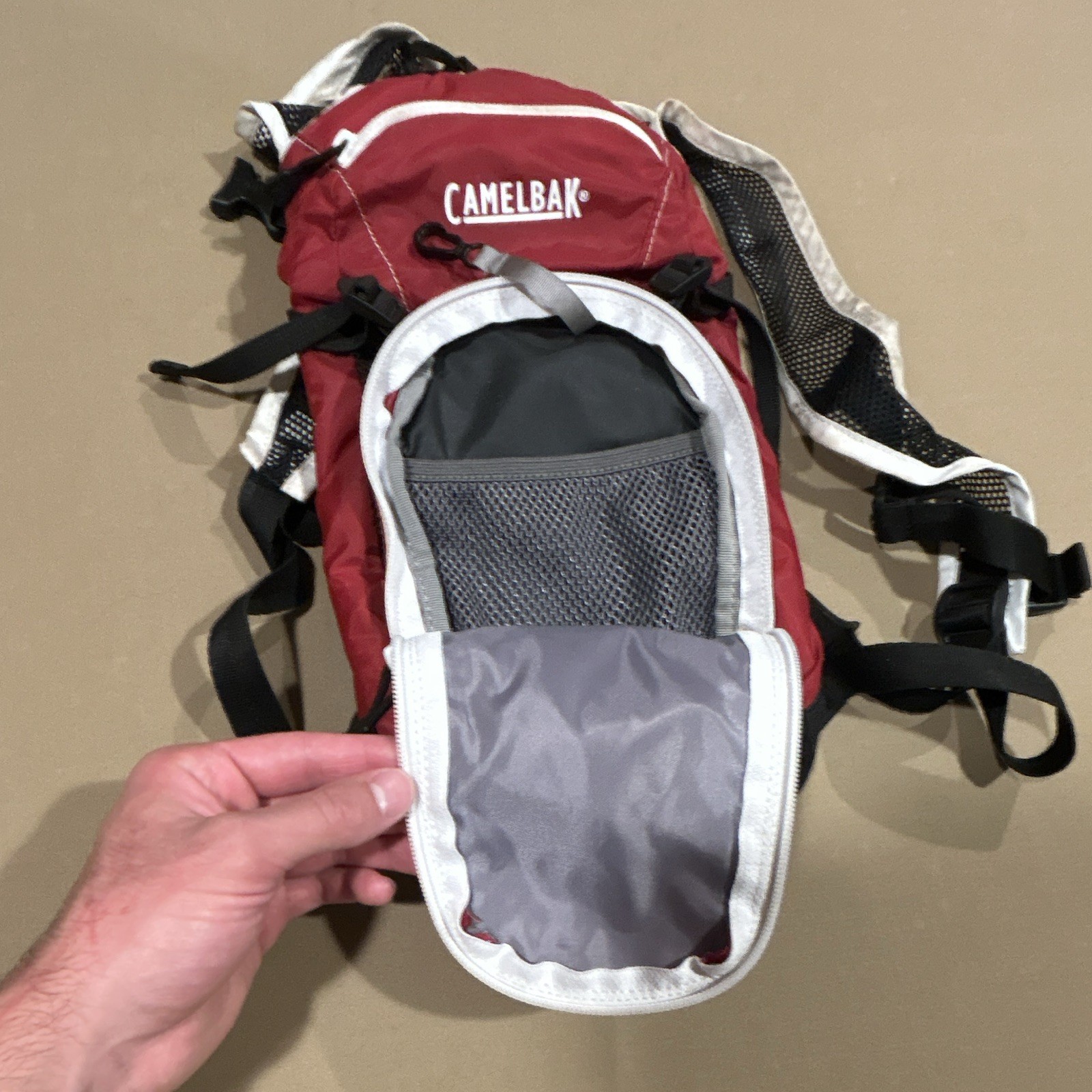 CamelBak Mini MULE Hydration Backpack 0-5L Red/White/Black 2 Pocket