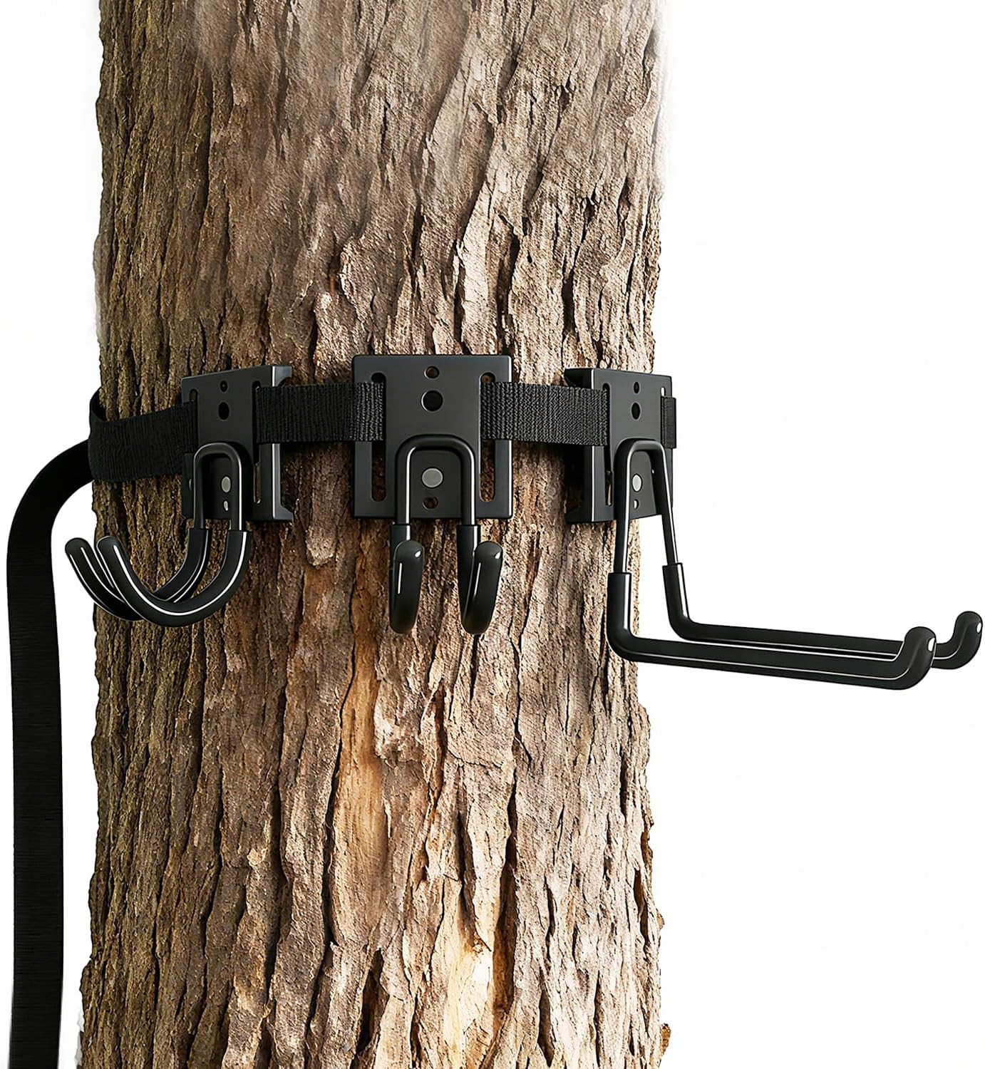Tree Stand Bow Hangers for Hunting with Strap Gear 2 Metal Hooks and 1 Bow Ha...
