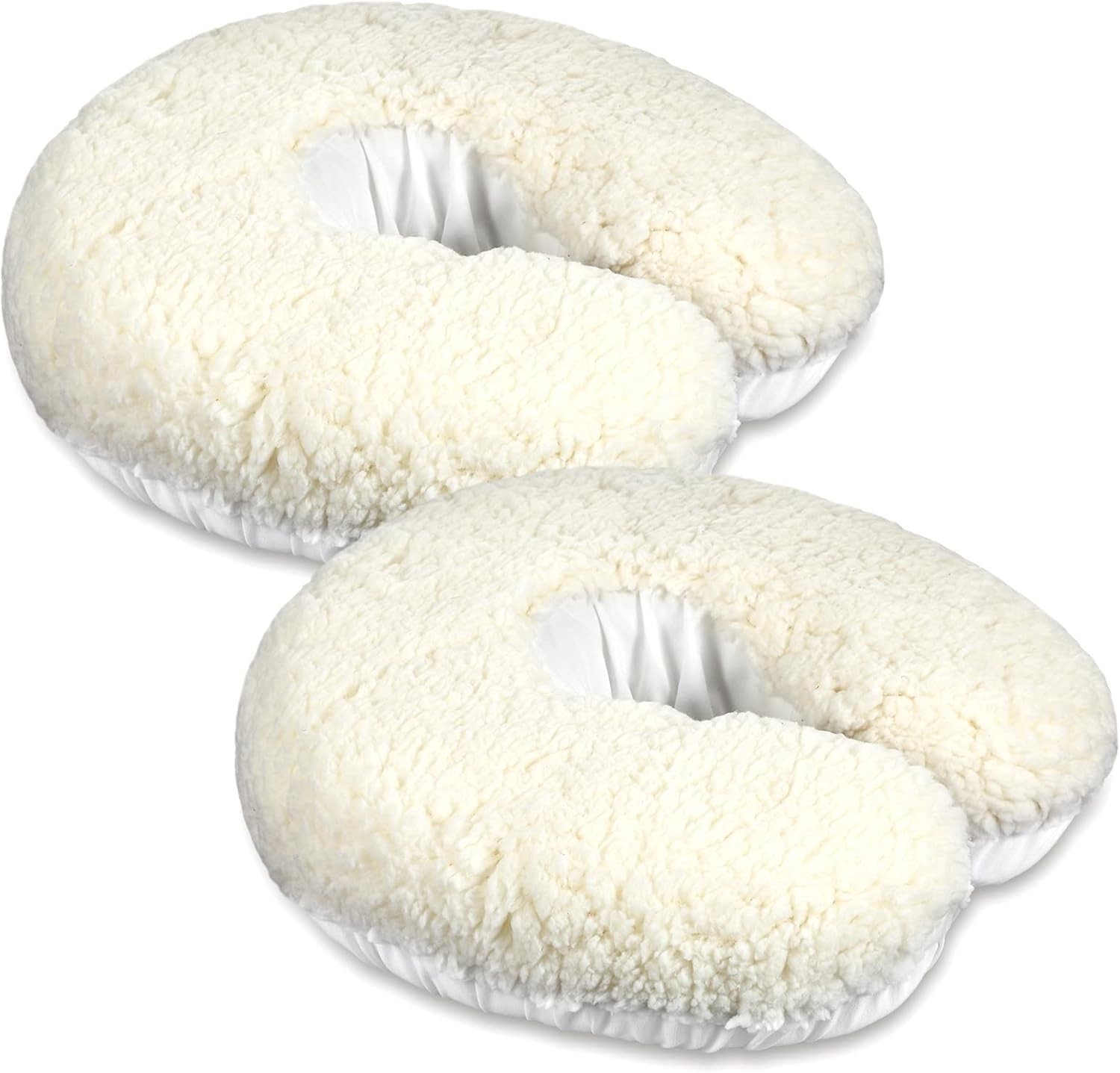 2 Pcs Massage Face Cradle Cover Fleece Massage Table Headrest Cover 14.6'' X 13'