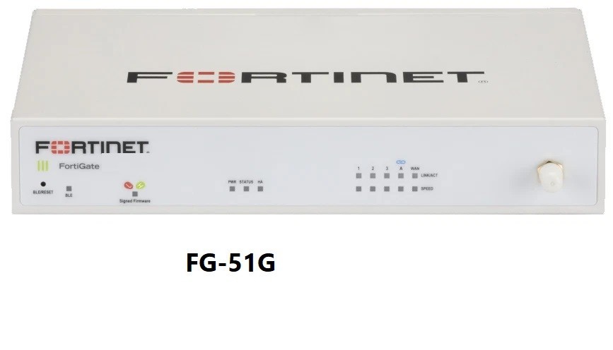 Fortinet FortiGate-51G 5 x GE RJ45 including 4 x Internal ports 1 x WAN 64GB SSD