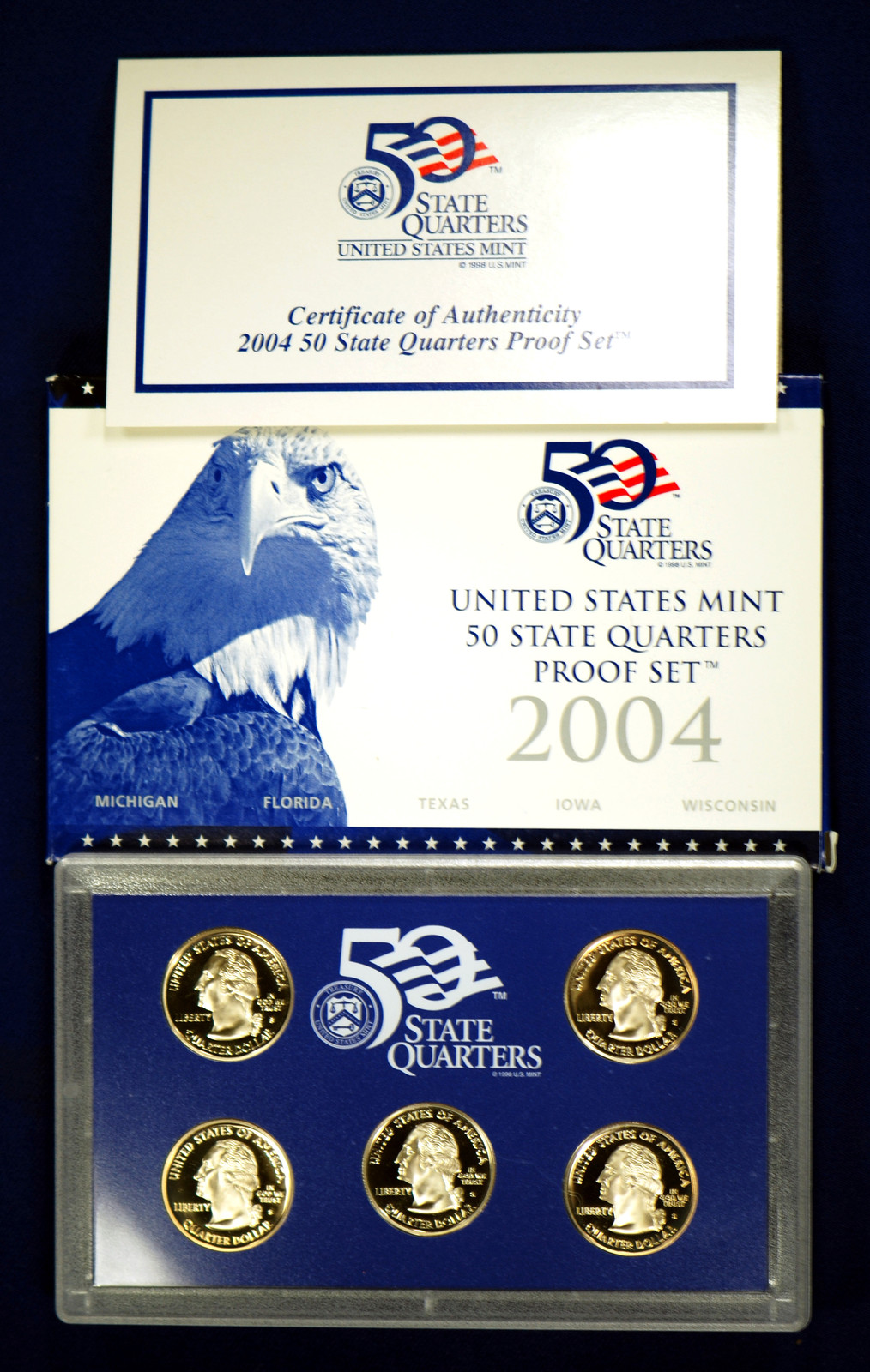 2004 quarter Proof Set in original BLUE box