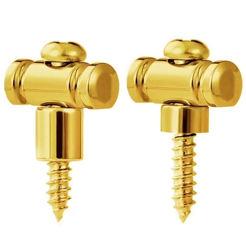 Guitar Roller String Retainers,String Guide,2-Piece Set Chrome Golden