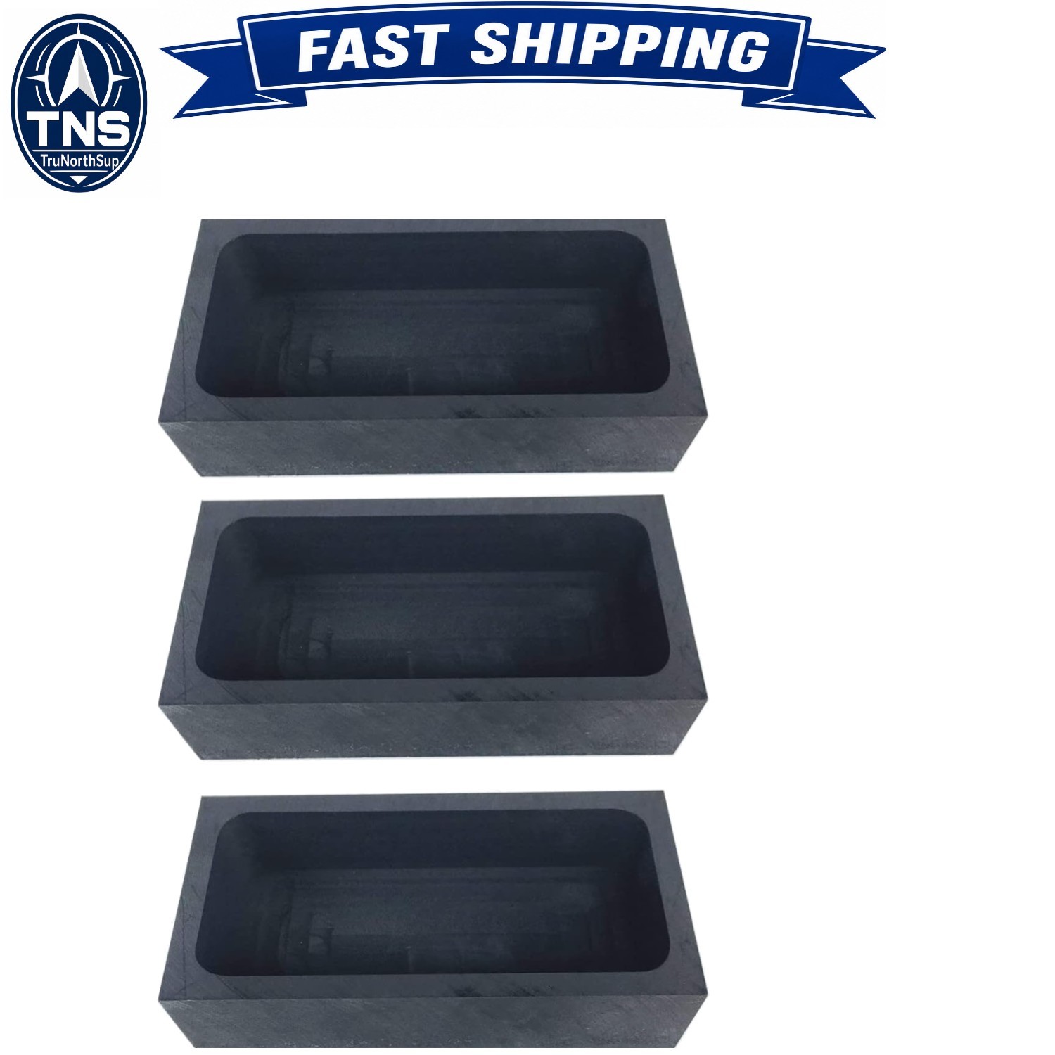 Graphite Ingot Mold 3pcs 1kg for Gold Silver Melting Crucible Casting Refining
