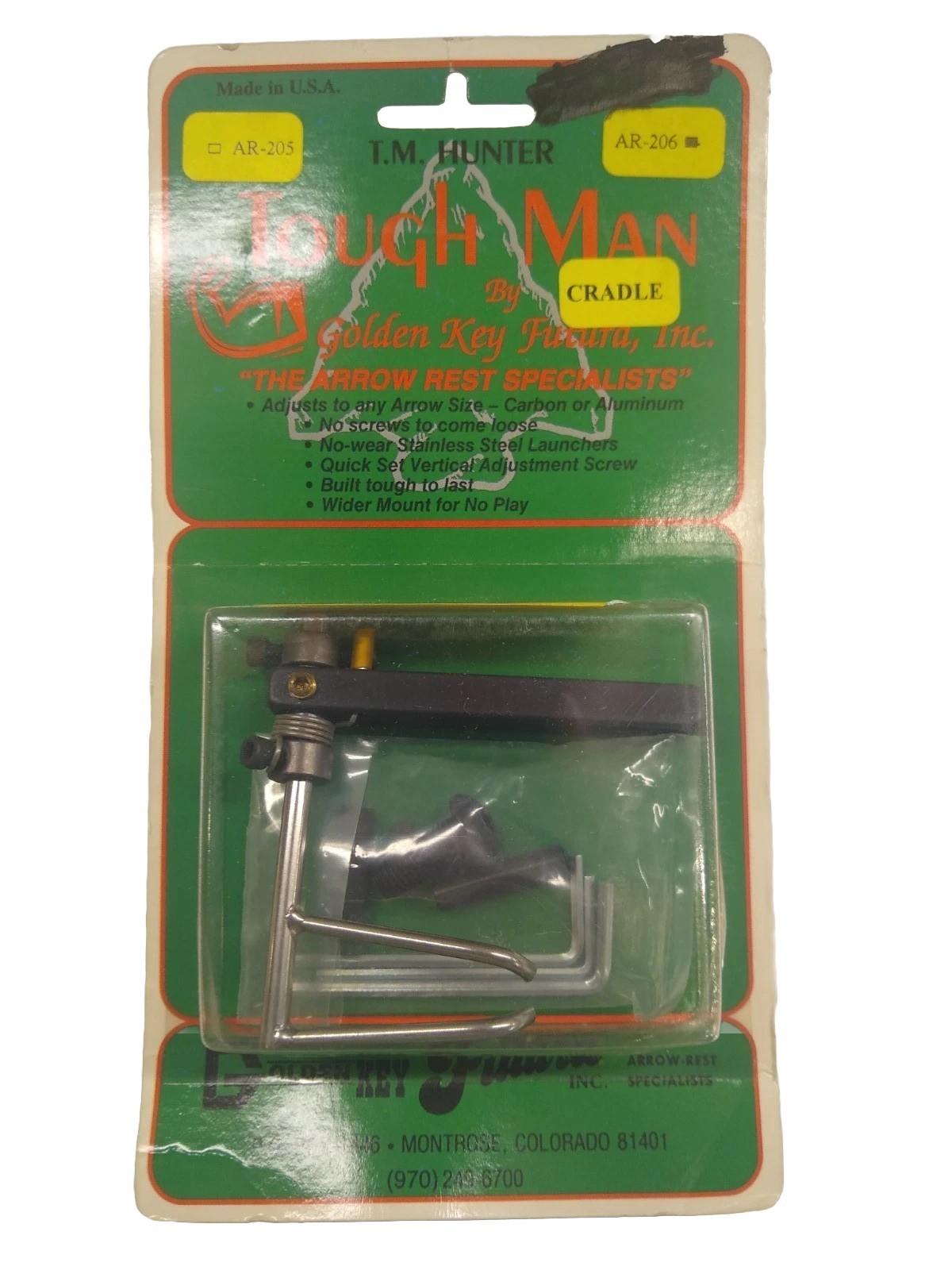 Tough Man AR-206-LH Golden Key Futura Arrow Rest Cradle NEW
