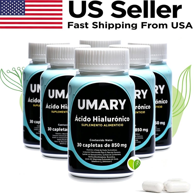 6 Bottles Hyaluronic Acid 30 Capsules 850mg Daily Health Supplement New--