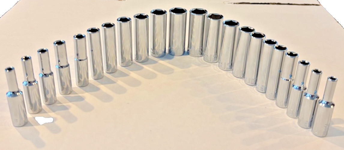 Craftsman 1/4 Drive Deep Sockets. SAE and Metric. (Pick a size)