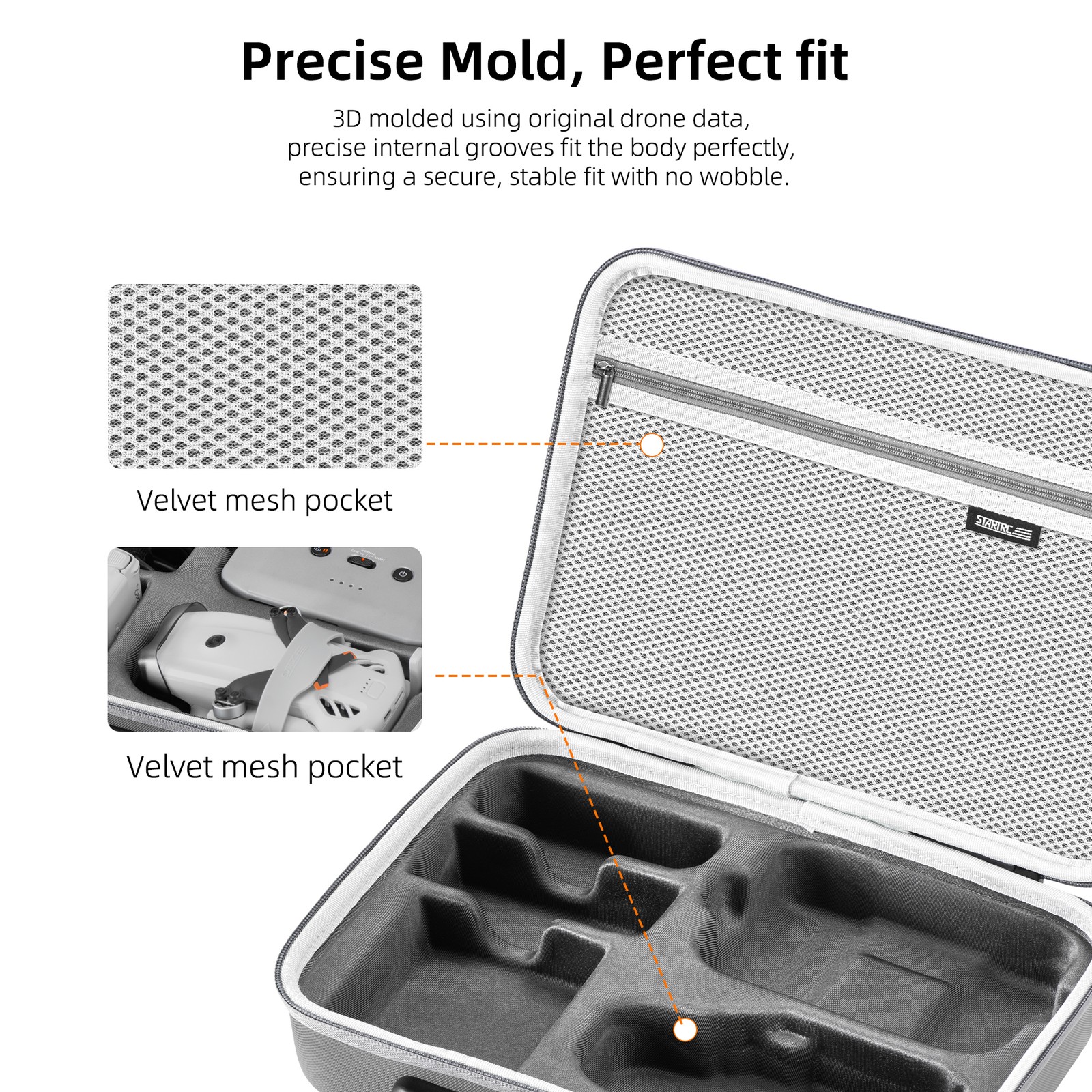 Fly More Kit Storage Bag for DJI LITO 1 Waterproof Portable with Shoulder Strap
