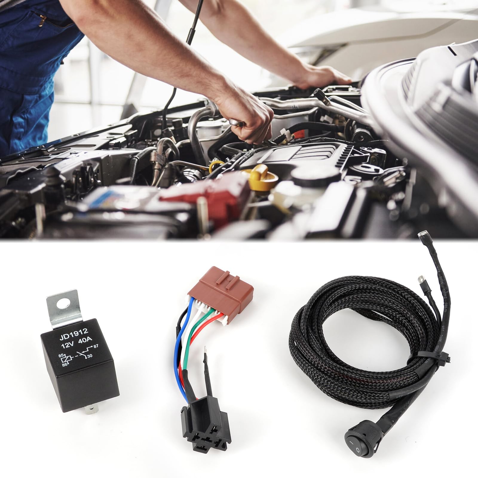 Main Relay Conversion Kit Compatible with 92-01 Civic, With Brown Switch
