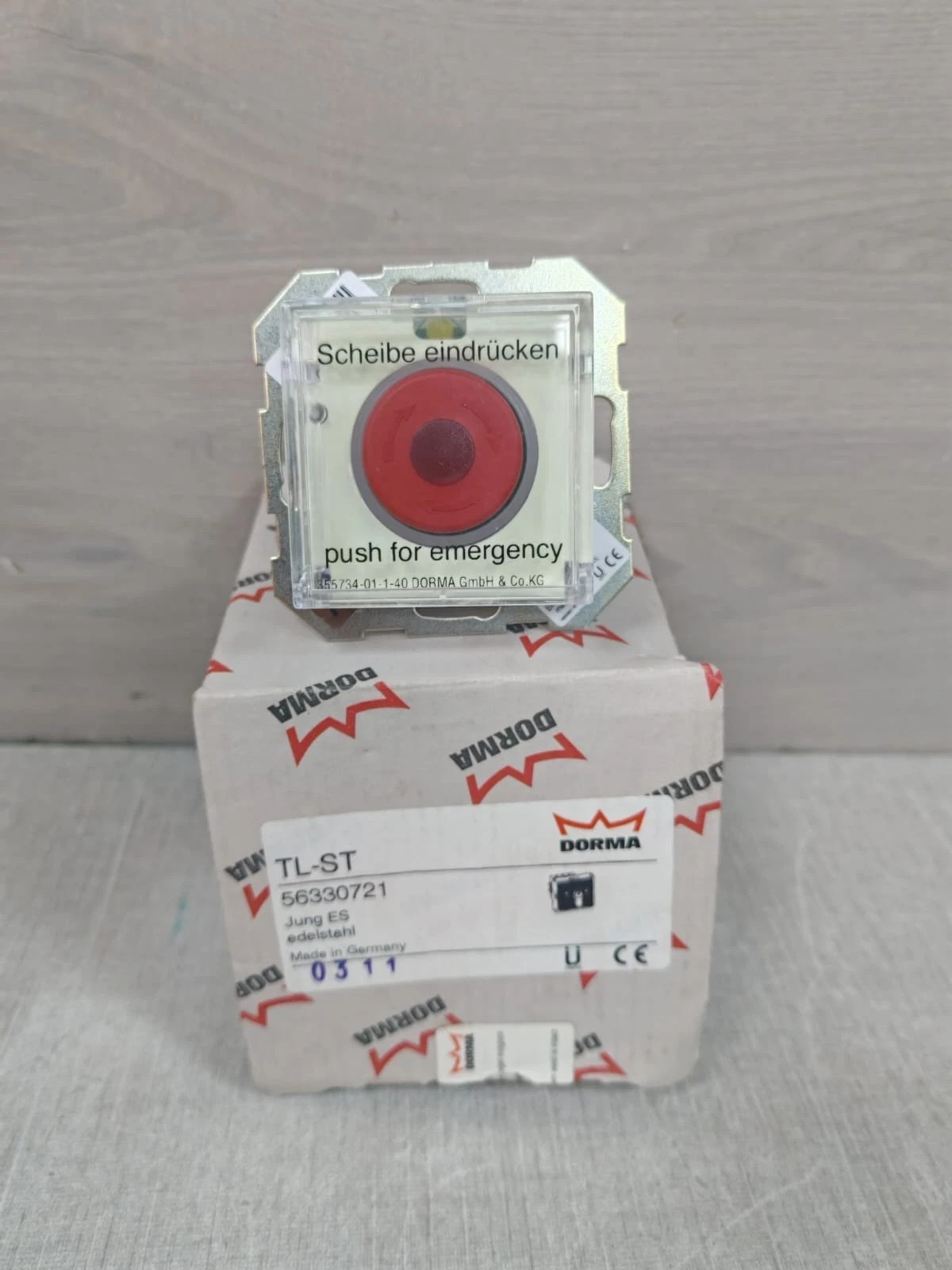 DORMA TL-ST 56330721 Emergency Push Button Switch New Open Box Fast Shipping