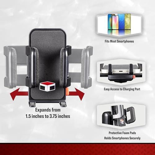 TUFF TECH Cup Holder Universal Car Mount Phone Holder with Adjustable Base and