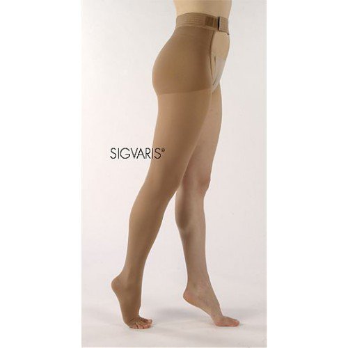 SIGVARIS 860 THIGH HIGH COMPRESSION STOCKINGS w/ WAIST ATTACH CRISPA L2 RT