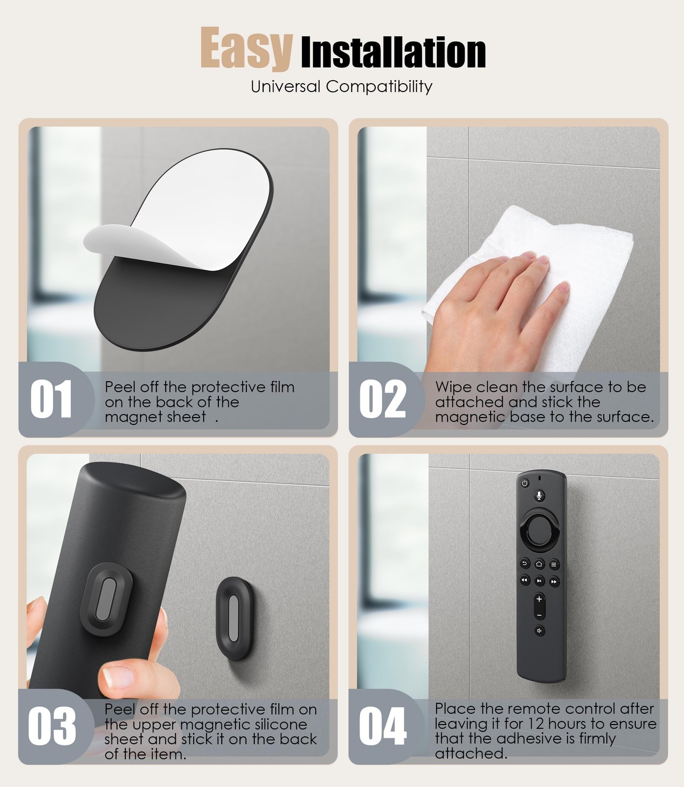 Magnetic Remote Control Holder Wall Mount, 2025 Upgraded Smaller & Stronger M...