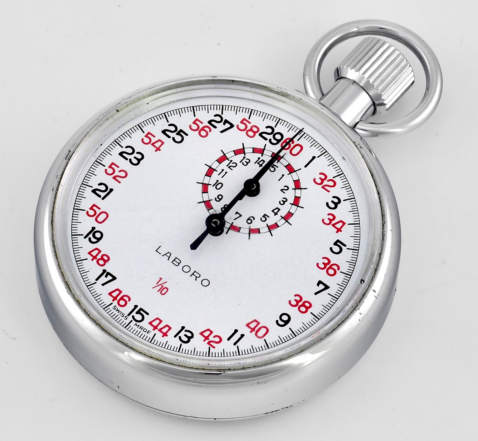 Vintage LABORO By Breitling 1/10 Seconds Minute Counter Stopwatch Pocket Watch