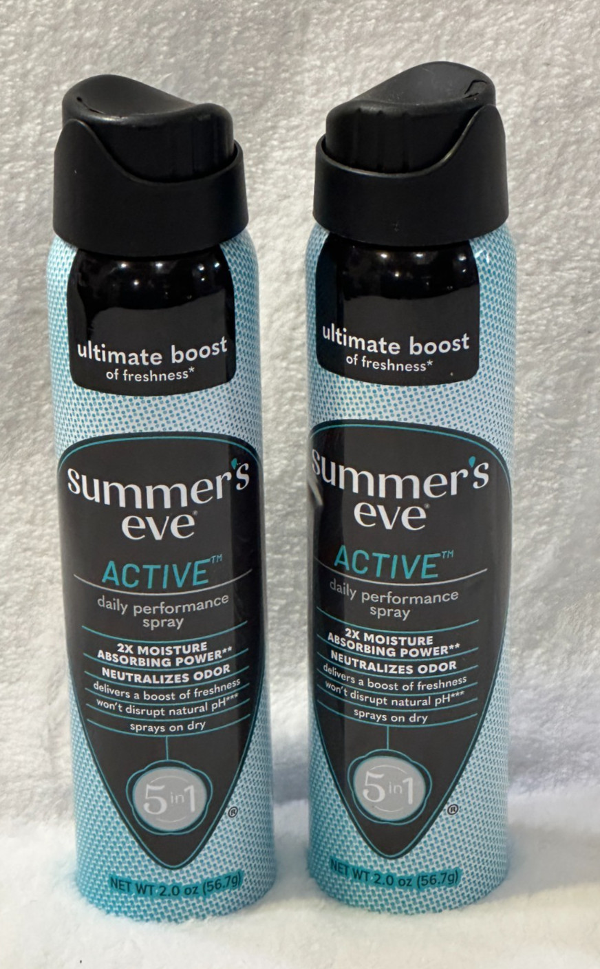 Set of 2 - Summer's Eve - Feminine Active Daily Odor Neutralizing Spray - 2 oz.