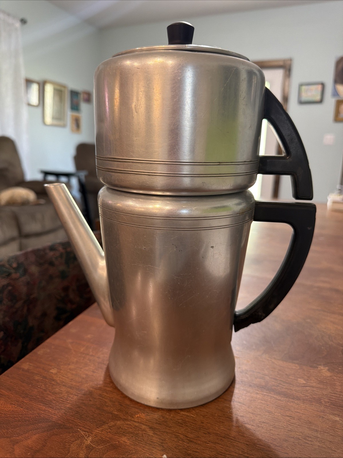 Vintage West Bend Flavo-Drip 8 Cup Pour Over Coffee Pot Deluxe Aluminum Ware