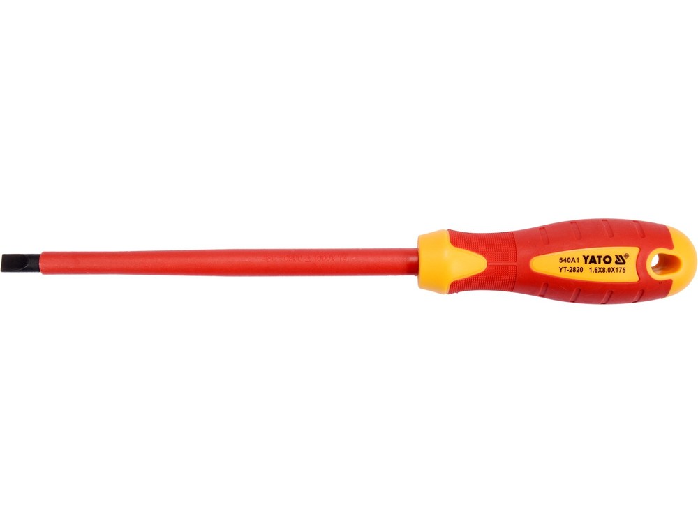 Yato Screwdriver VDE Slotted 1000V 8 X 175mm YT-2820