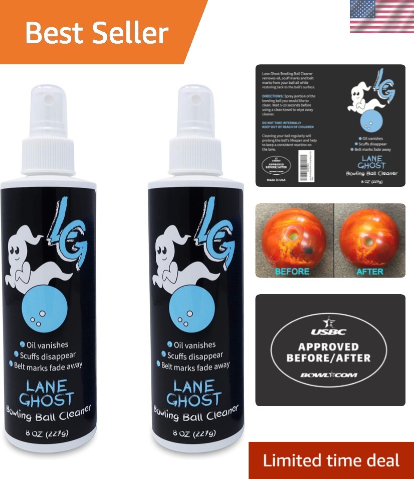 Bowling Ball Cleaner Spray Kit - 2 Pack - USBC Approved - Oil, Scuff, and Bel...