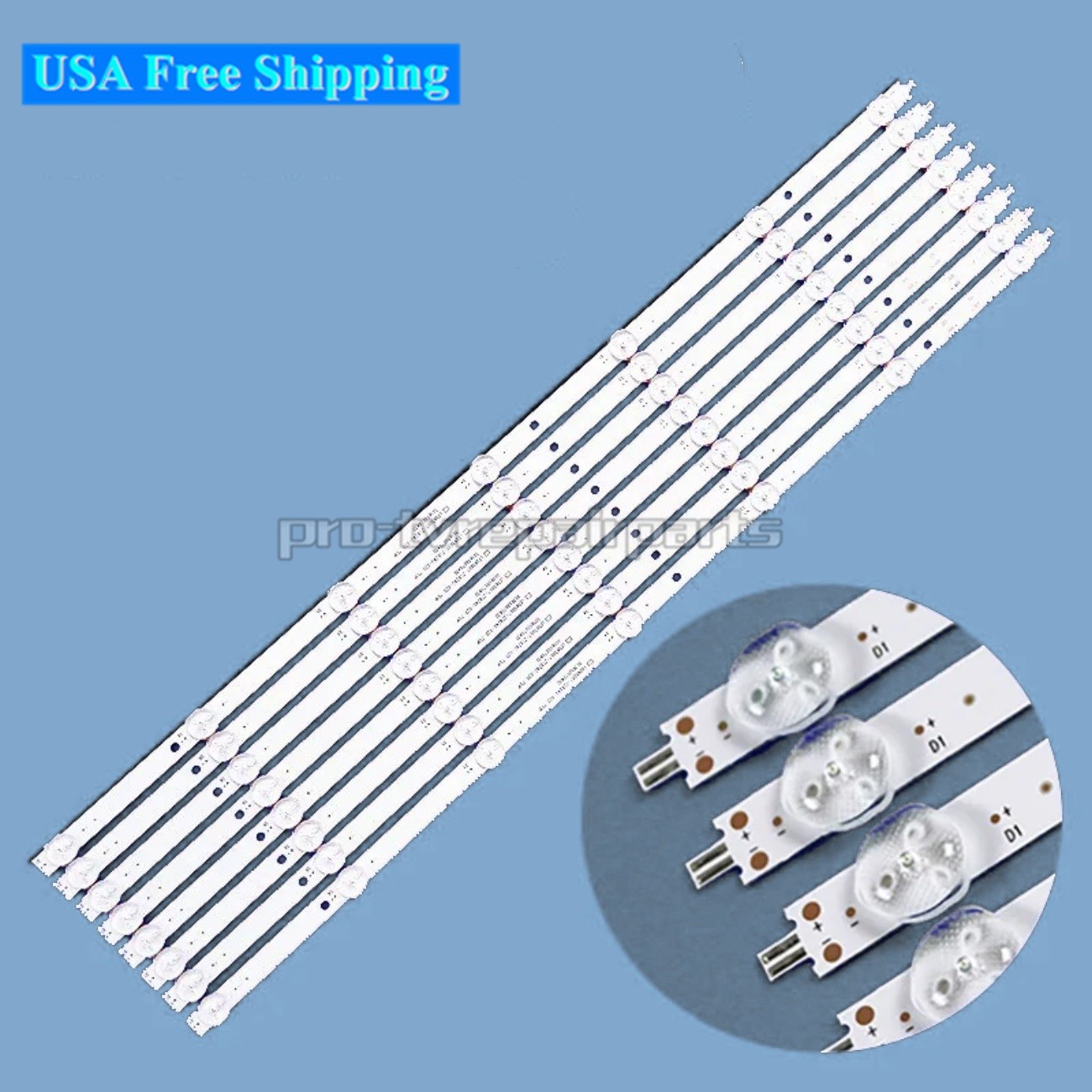 LED backlight Strips(8) For ONN  M22083-MT LED65D07-ZC62AG-02D 30365007043