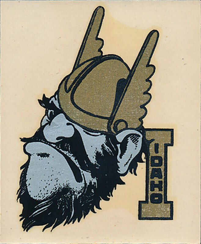 University of Idaho Original 1940's Collegiate Decal VTG Mascot Joe Vandals NCAA