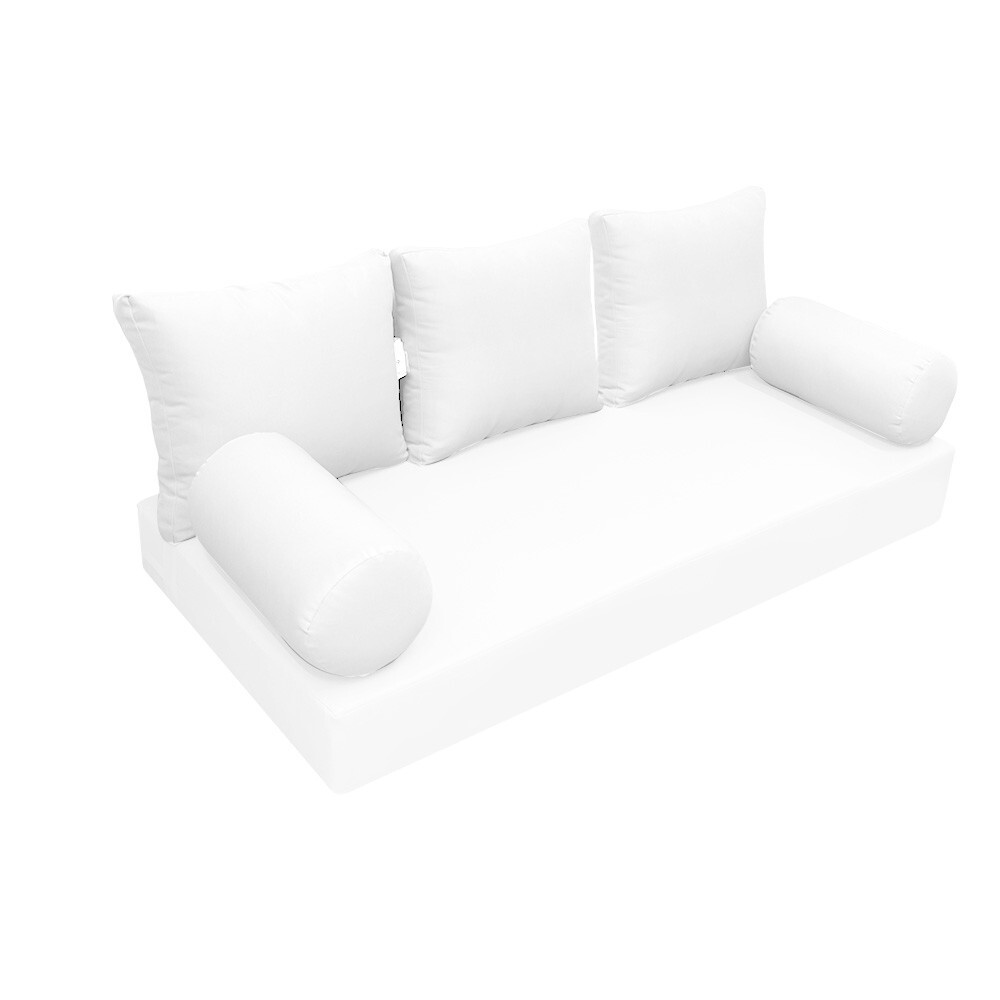 |SLIPCOVER ONLY|S3 Outdoor Bolster Backrest Pillow Covers Knife Edge Queen AD106