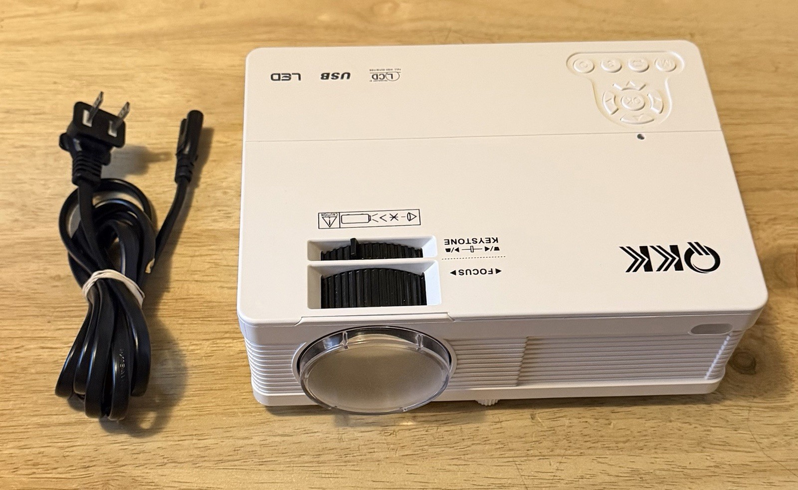 QKK QK02 Mini Projector 6500 Lumens 1080P Supported HDMI USB VGA