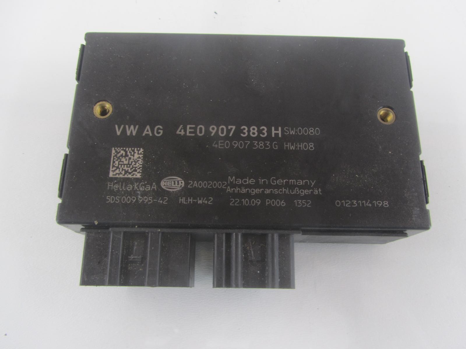 10-15 AUDI Q7 Towing Trailer Detection Module 4E0907383H
