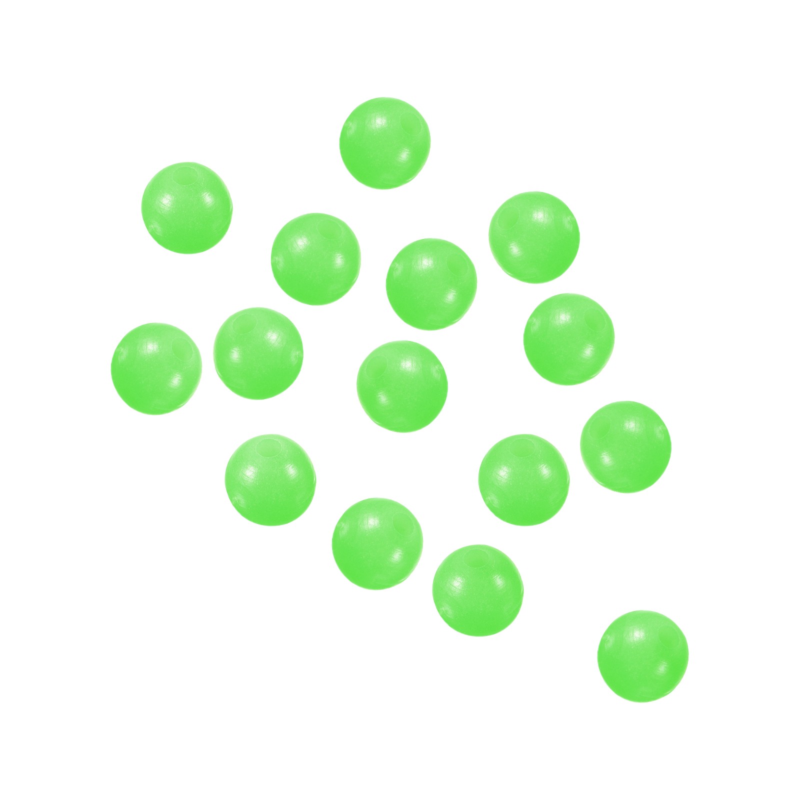 100pcs, Soft Rubber Fishing Beads Glow in the Dark 6mm for Fishing Rigs Green