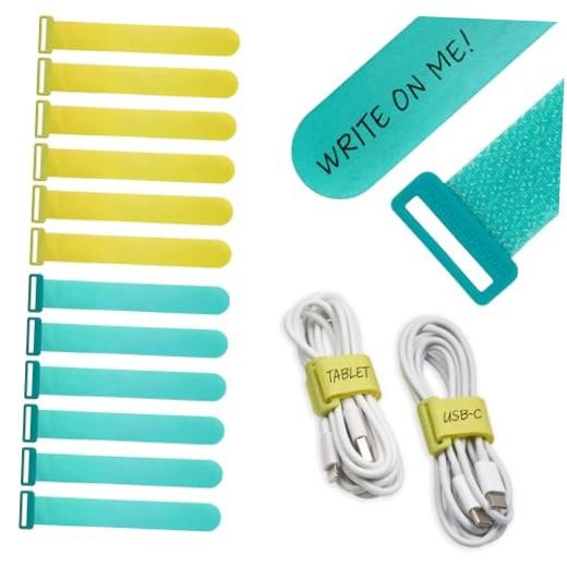 Write On! Cinch Straps - 5" (12-Pack) | Colorful Cord 5" (12-Pack) Tropics
