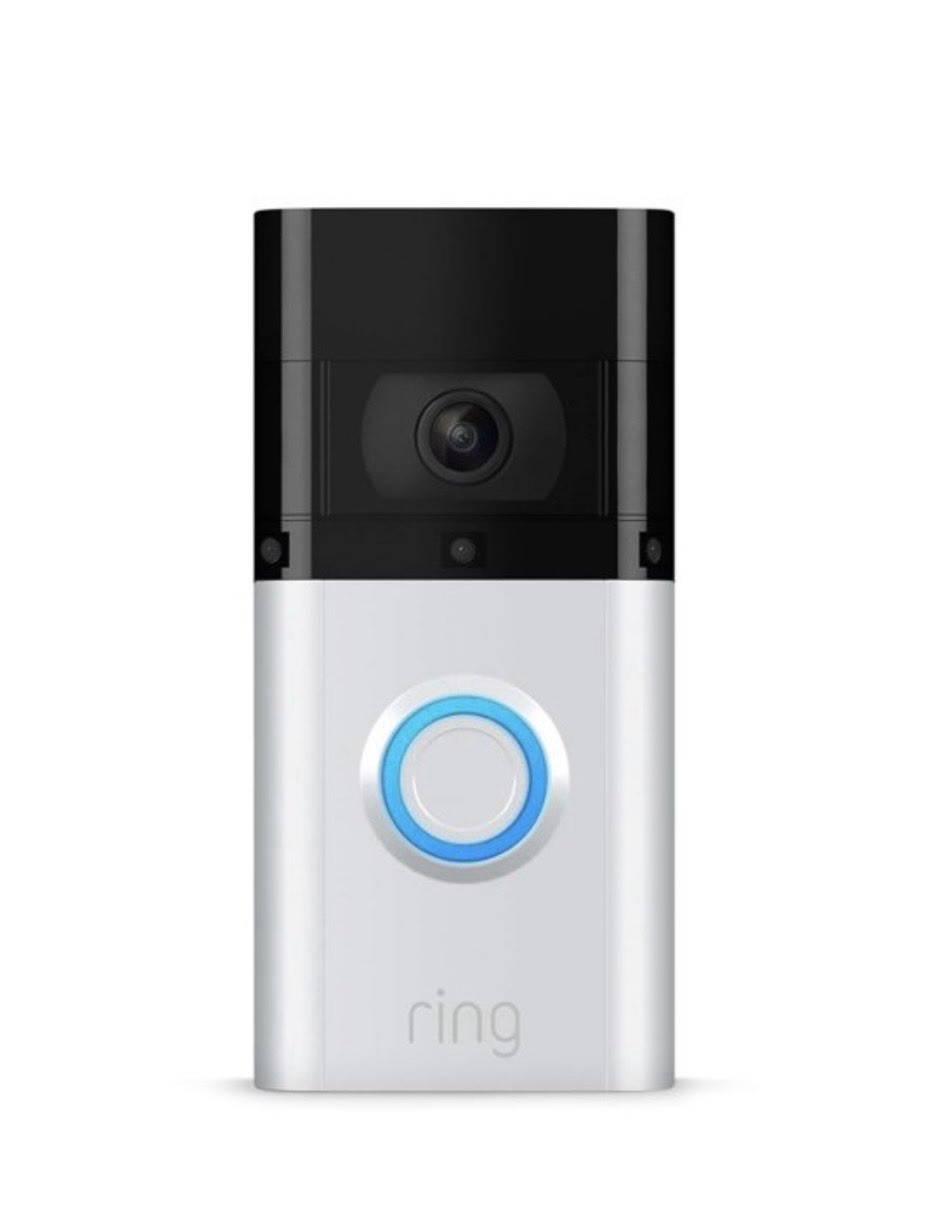 Ring Video Doorbell Motion Activated, Alexa Compatible, Wi-Fi, Silver/Black