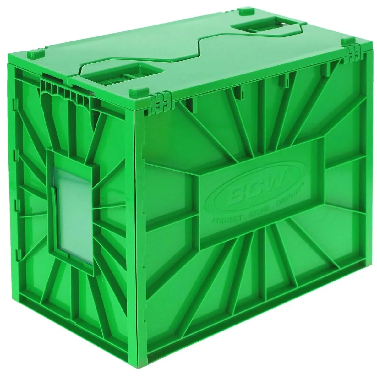 3 BCW Green Short Comic Book Bin -Heavy Duty Acid Free Plastic Stackable Box