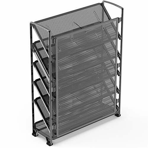 Simple House ware 6 Tier Wall Mount Document Letter Tray Organizer, Black