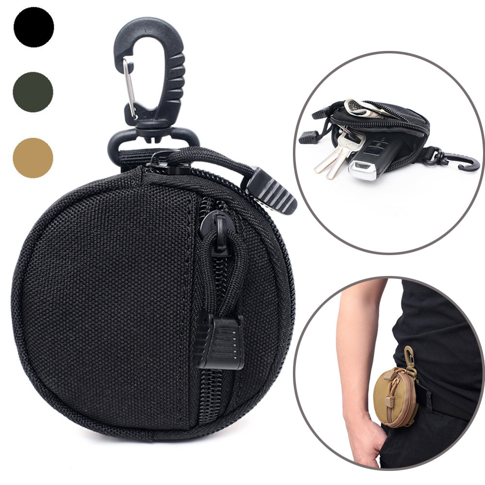Outdoor Tactical Military Waist Belt Bag Clip Buckle Key Coin Case Utility Pouch