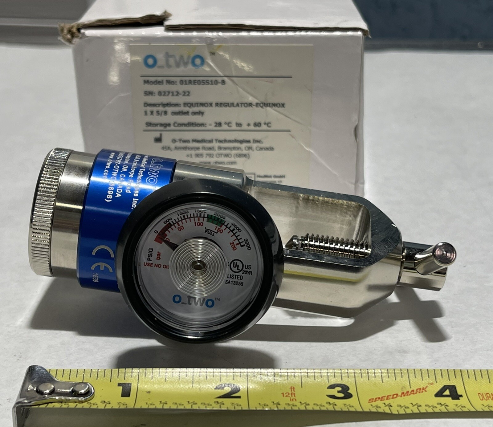 O Two Equinox Regulator Outlet 01RE05S10-B OT01RE05S10-B