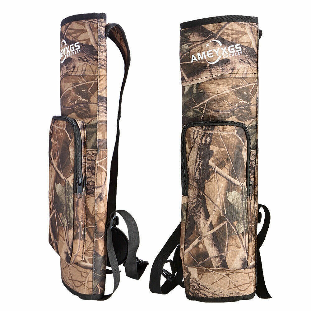 Archery Arrow Quiver Shoulder Back Pouch Holder for Bow Hunting Targe