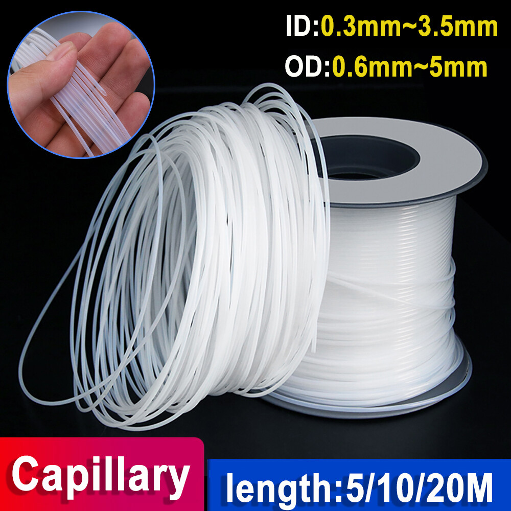 Clear Soft PTFE Small Capillary Tube Hose 0.3/0.5/0.8/1/1.2/1.5/2/2.5/3/3.5mm