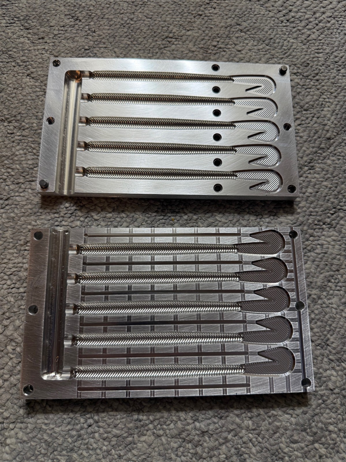 BTS 1097 Worm 6.5" Ultra Vibe Speed Soft Plastic CNC Aluminum Mold 5 Cavities