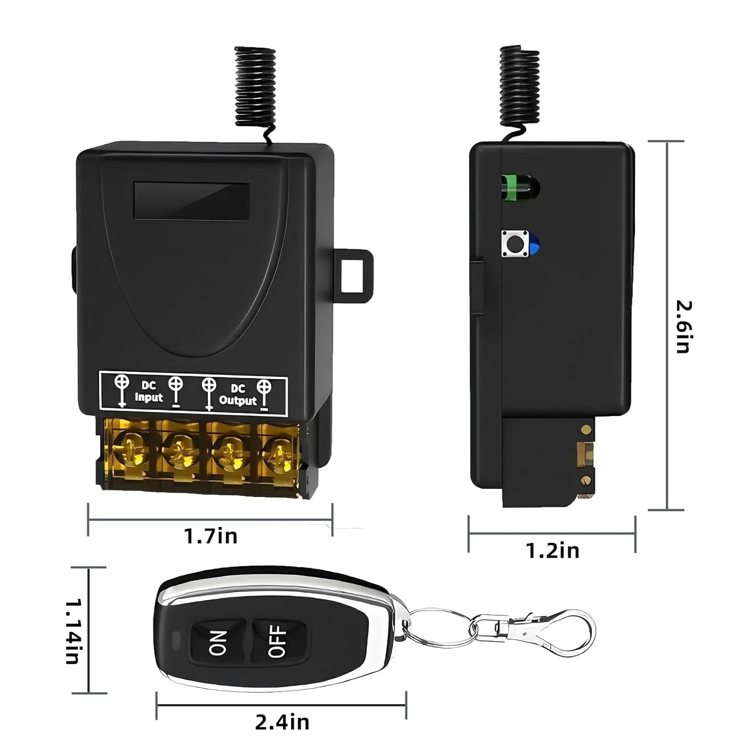 120V Remote Control Switch Wireless,AC 110V-240V 30A RF Relay 328ft Long Range