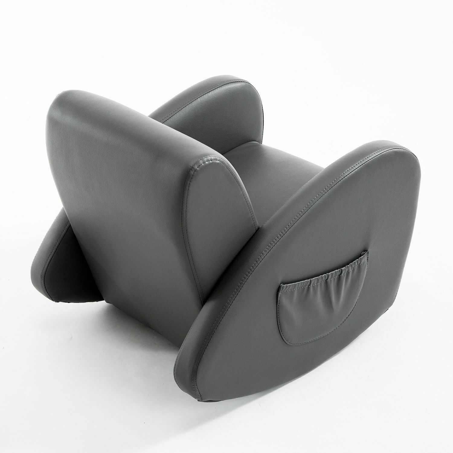 Kids Sofa Rocking Chair PU Leather Toddler Armchair w/ Side Pocket for Children