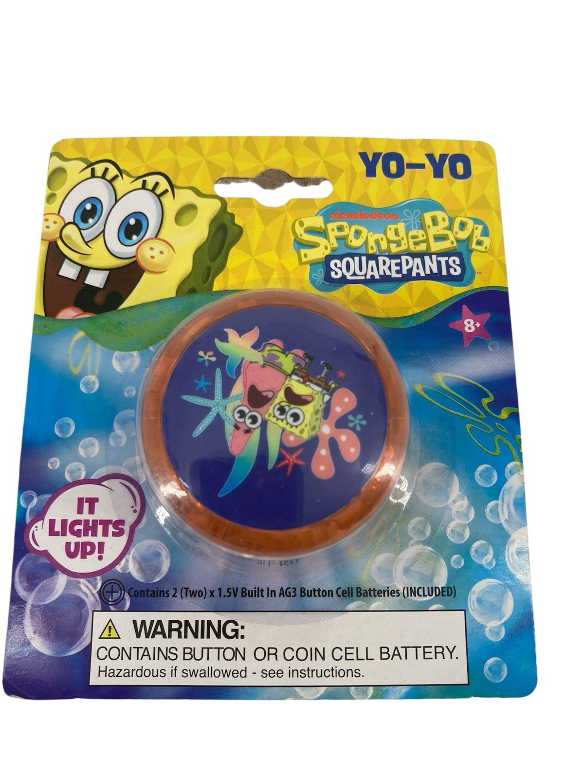Spongebob Squarepants Yo-Yo that The Lights Up New with Batteries Included