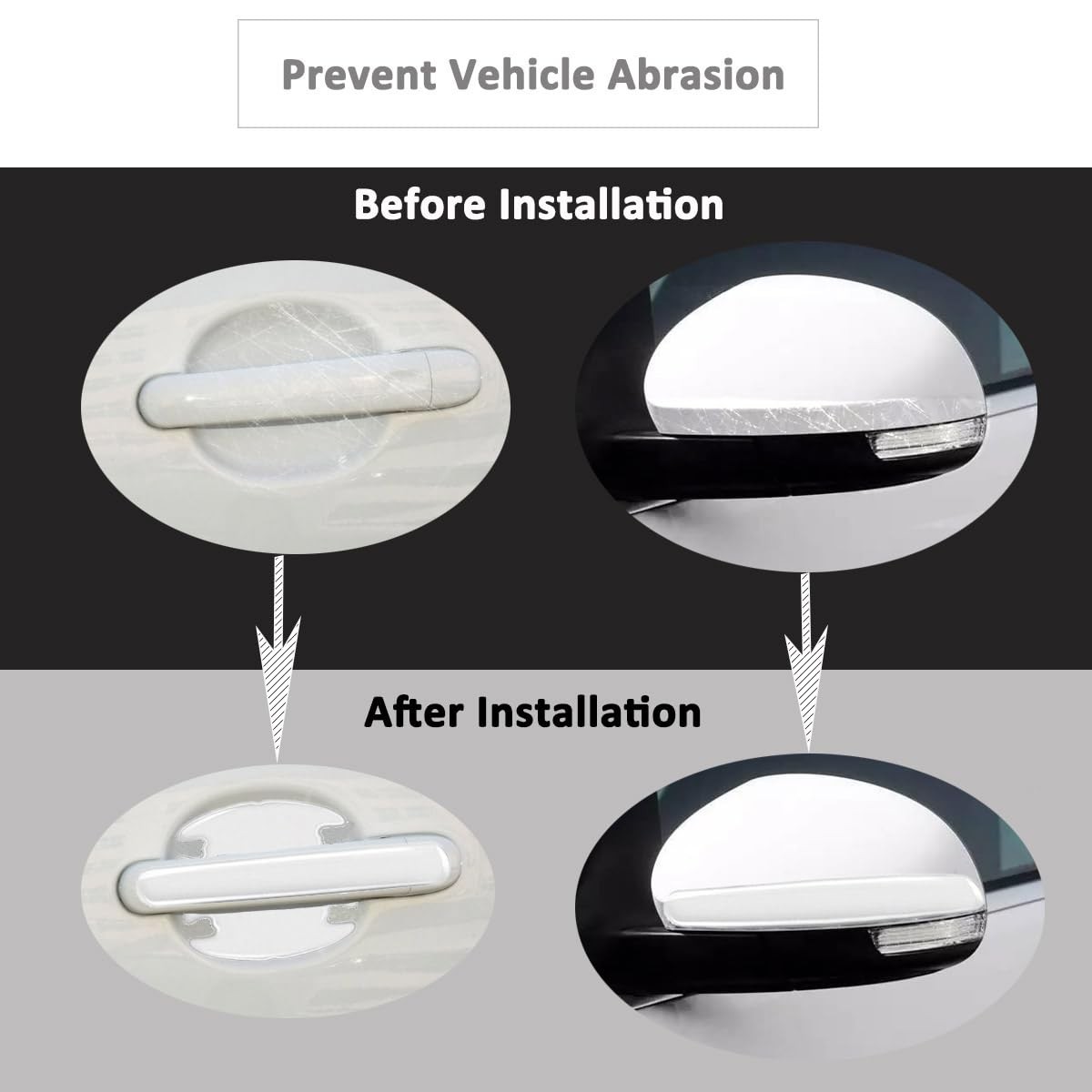 14 PCS Car Door Handle Scratch Protector,Universal Waterproof Transparency14