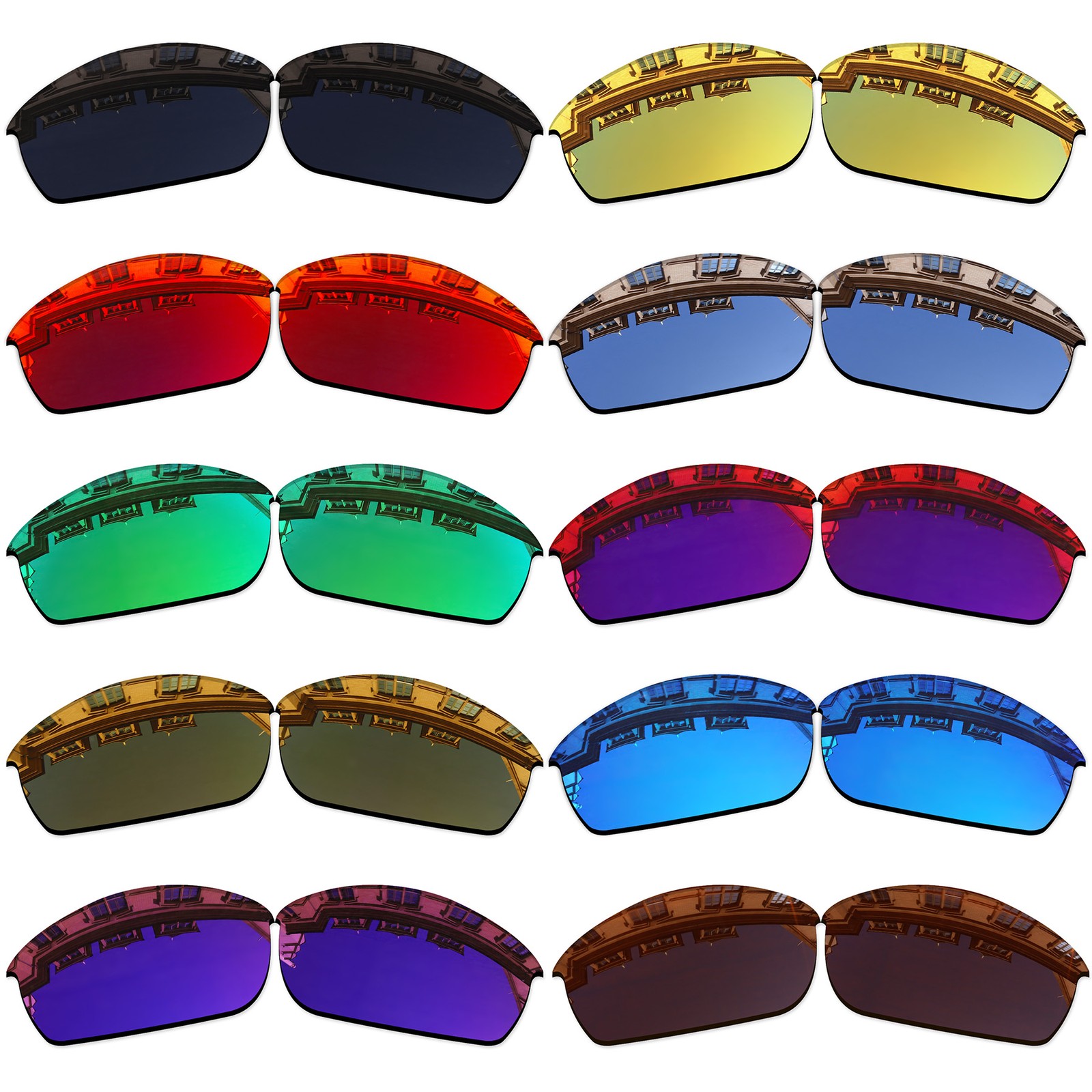 Vonxyz 20+ Color Choices IRCoat Replacement Lens for-Oakley Flak Jacket Sunglass