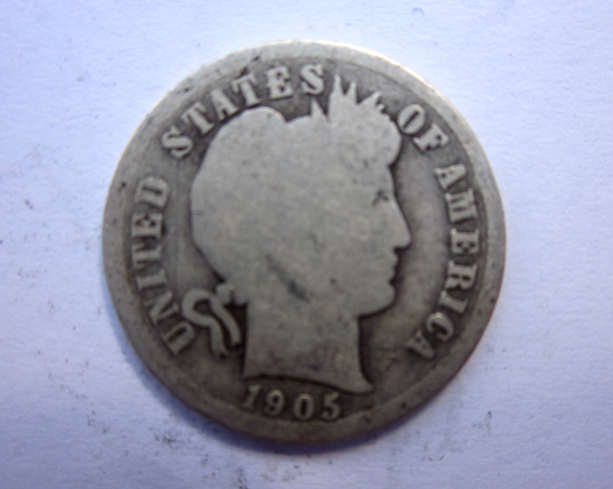 1905-S BARBER DIME 10C SILVER PHILADELPHIA MINT NICE RARE DATE COLLECTOR