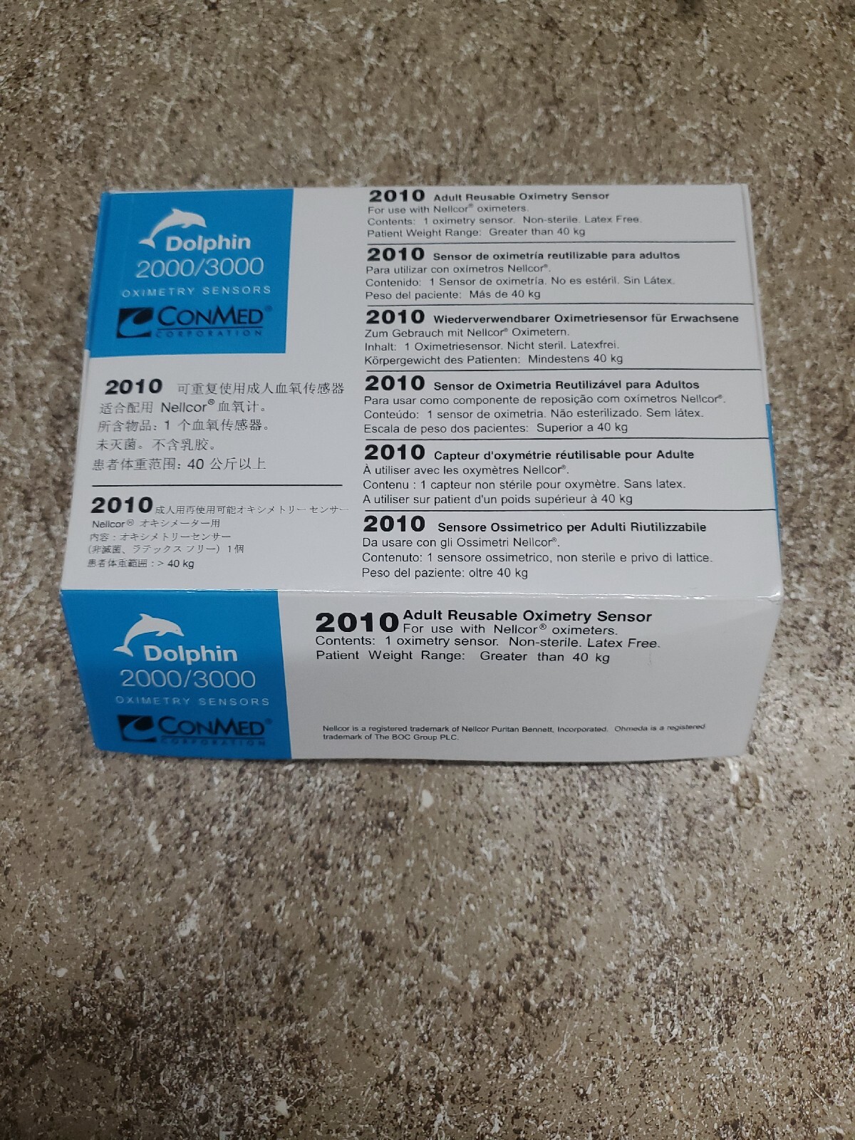 CONMED 2010 Dolphin 2000/3000 Adult Reusable Oximetry Sensor