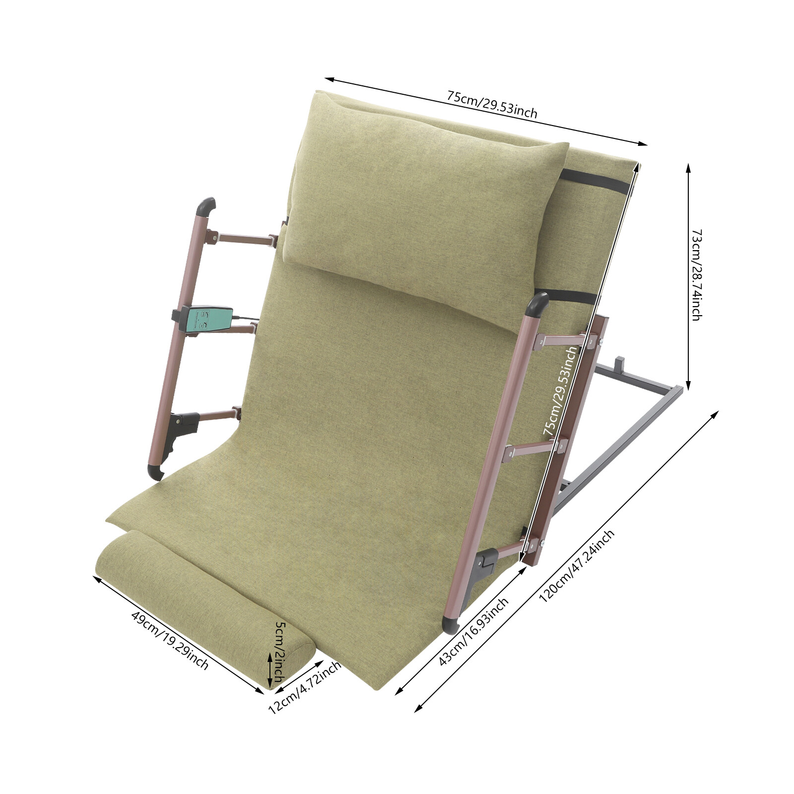 Green Electric Lifting Backrest Electric Lifting Bed Backrest Safety Comfortable