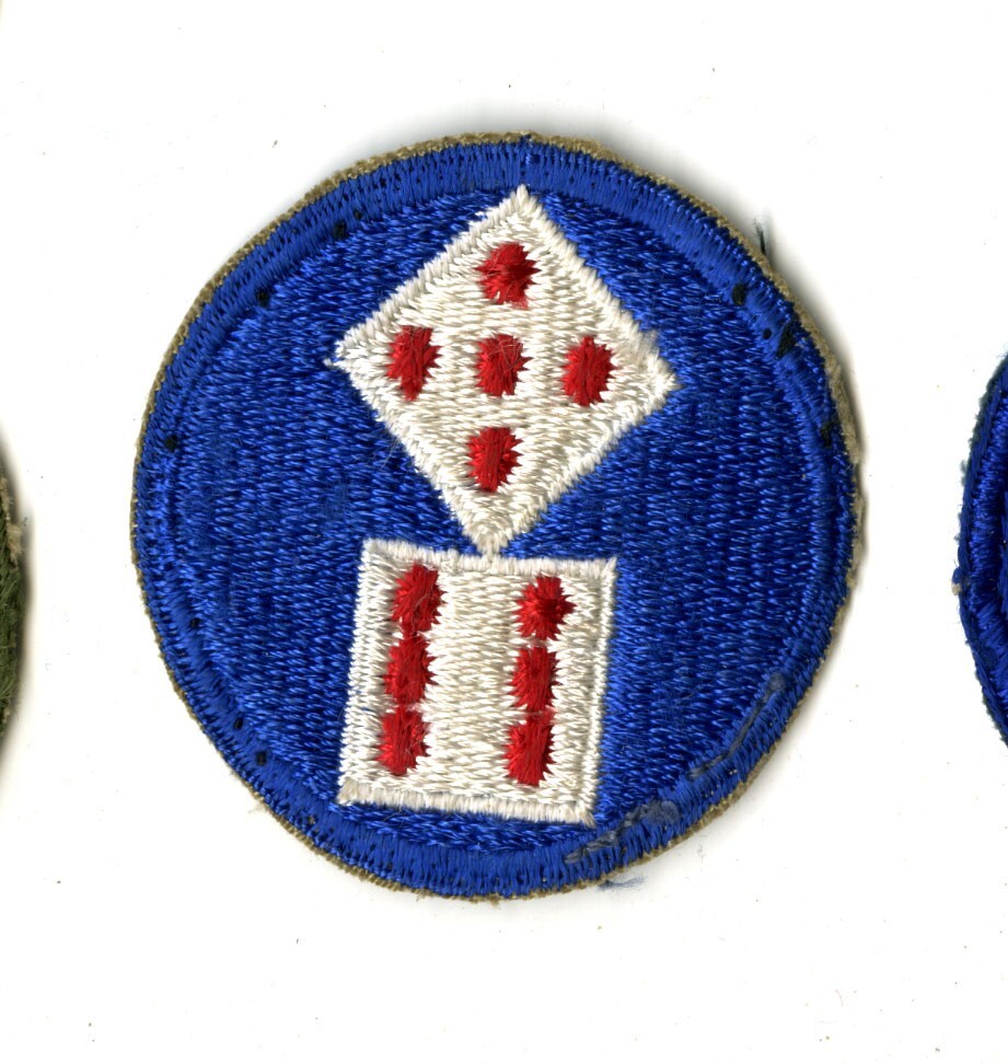 XI Corps 2nd Design White back Patch WWII Vintage New Guinea Philippines Pacific