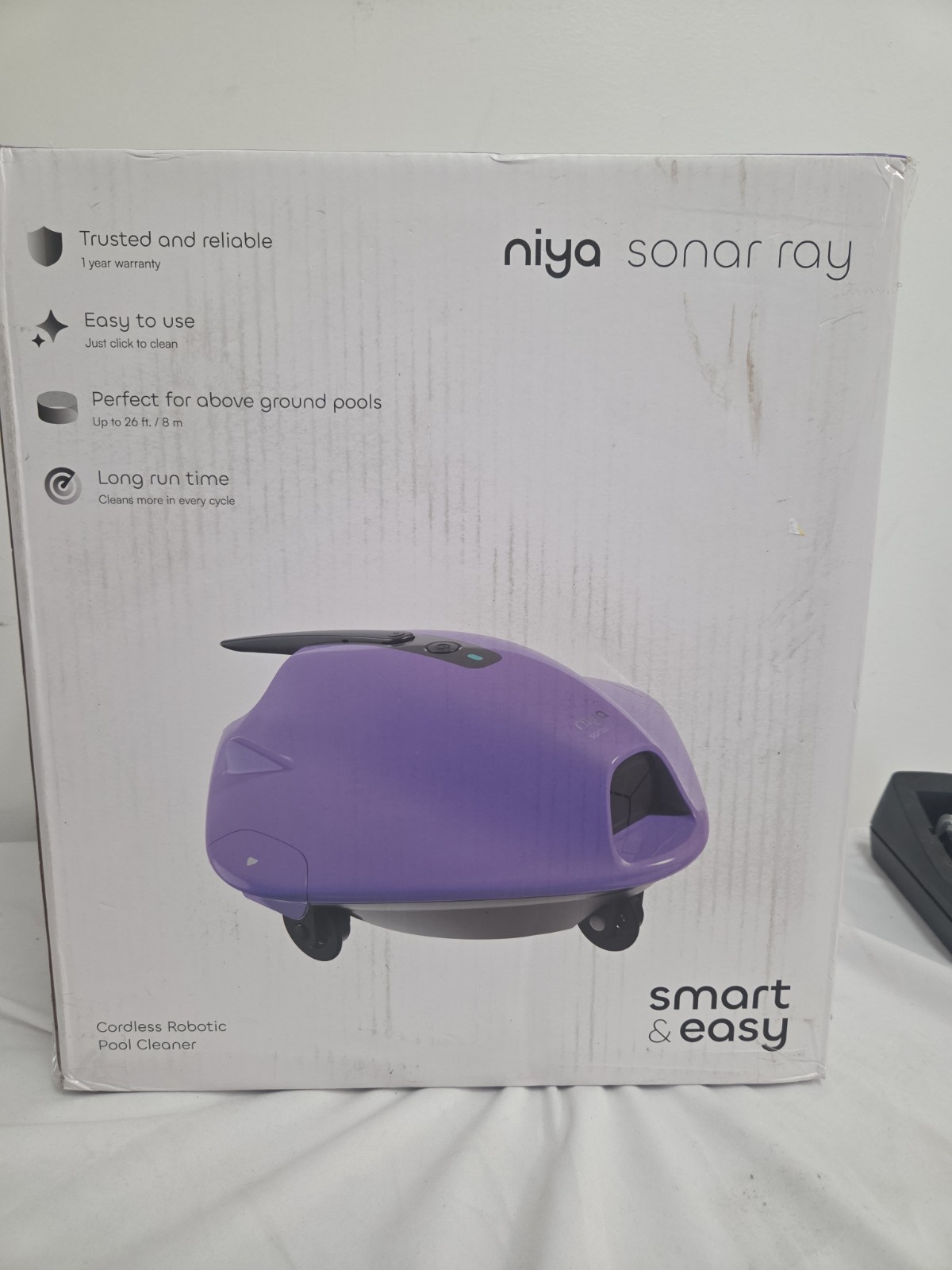 Niya 2026 Model Sonar Ray Cordless Robotic Pool Cleaner Vacuum Pools up to 26 FT
