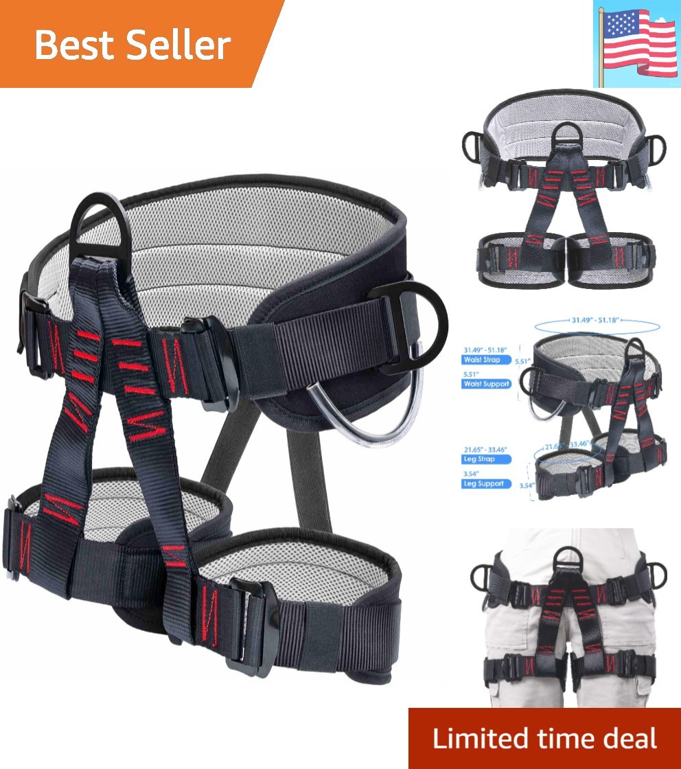 Climbing Belts, Adjustable Thicken Professional Safety Belt, Climbing Gear fo...