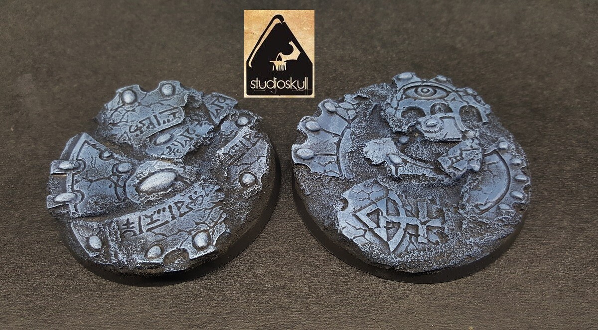 60mm RESIN BASE ELDAR RUINS SERIES (B) 2PCS AGE OF SIGMAR WARHAMMER 40K