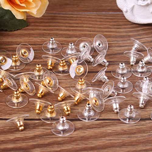 200 x Earring Backs Stoppers Findings Ear Post Nuts Jewelry Findings Golds/Silve