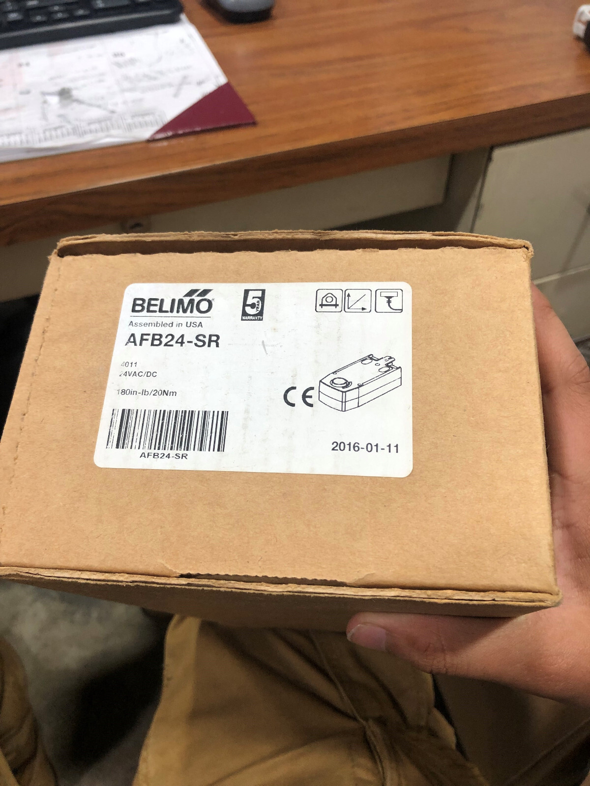 Belimo AFB24-S Spring Return Damper Actuator - Orange
